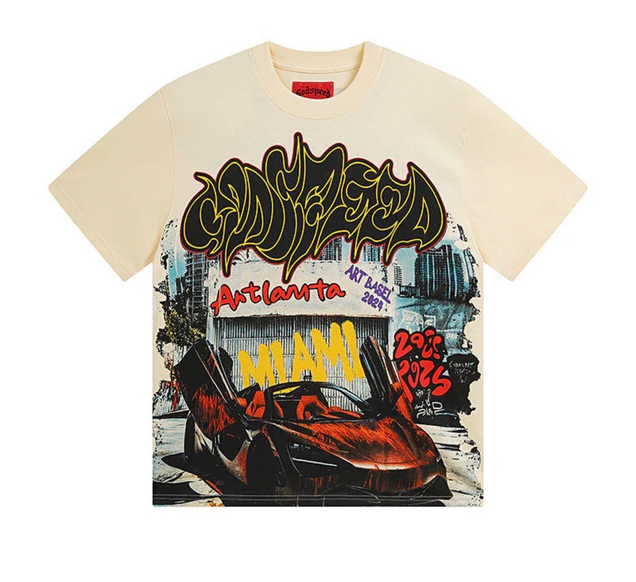 Godspeed Miami Graphic T-Shirt – Cream